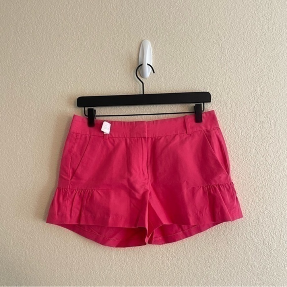 J. Crew Flare Pink Silk Blend Lightweight Ruffle Shorts Women's Size 2